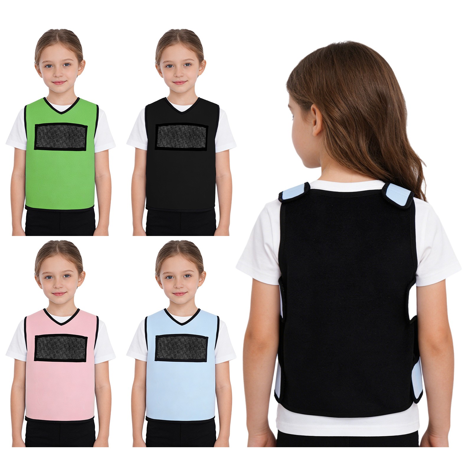 US Kids Weighted Vest Deep Pressure Comfort Adjustable Sensory Compression Tops