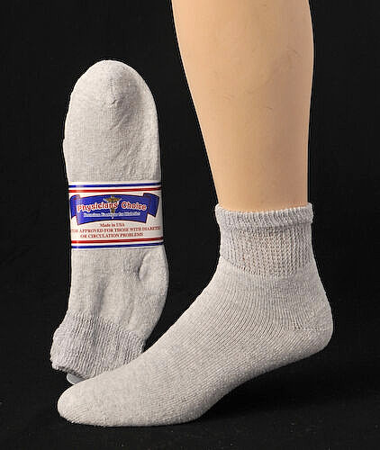 FREE SHIP 6 Pairs BIG MENS Physicians Choice Diabetic Ankle Socks 12-15 US Made