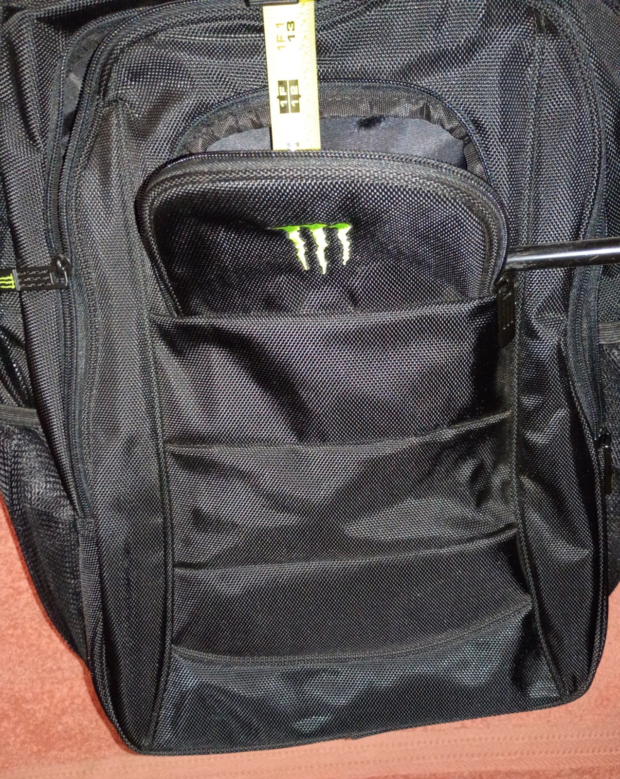 Monster Energy Black Backpack W/ Laptop Compartment Used Excellent