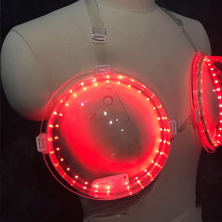 2IN1 LED Sexy Bra Light Up Cocktail Wine Bottle Clothing Woman Bar Nightclub