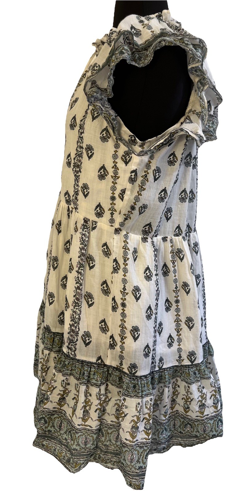 Veronica Beard Zee Printed Mini Dress In White/Multicolor Size 4 Sample
