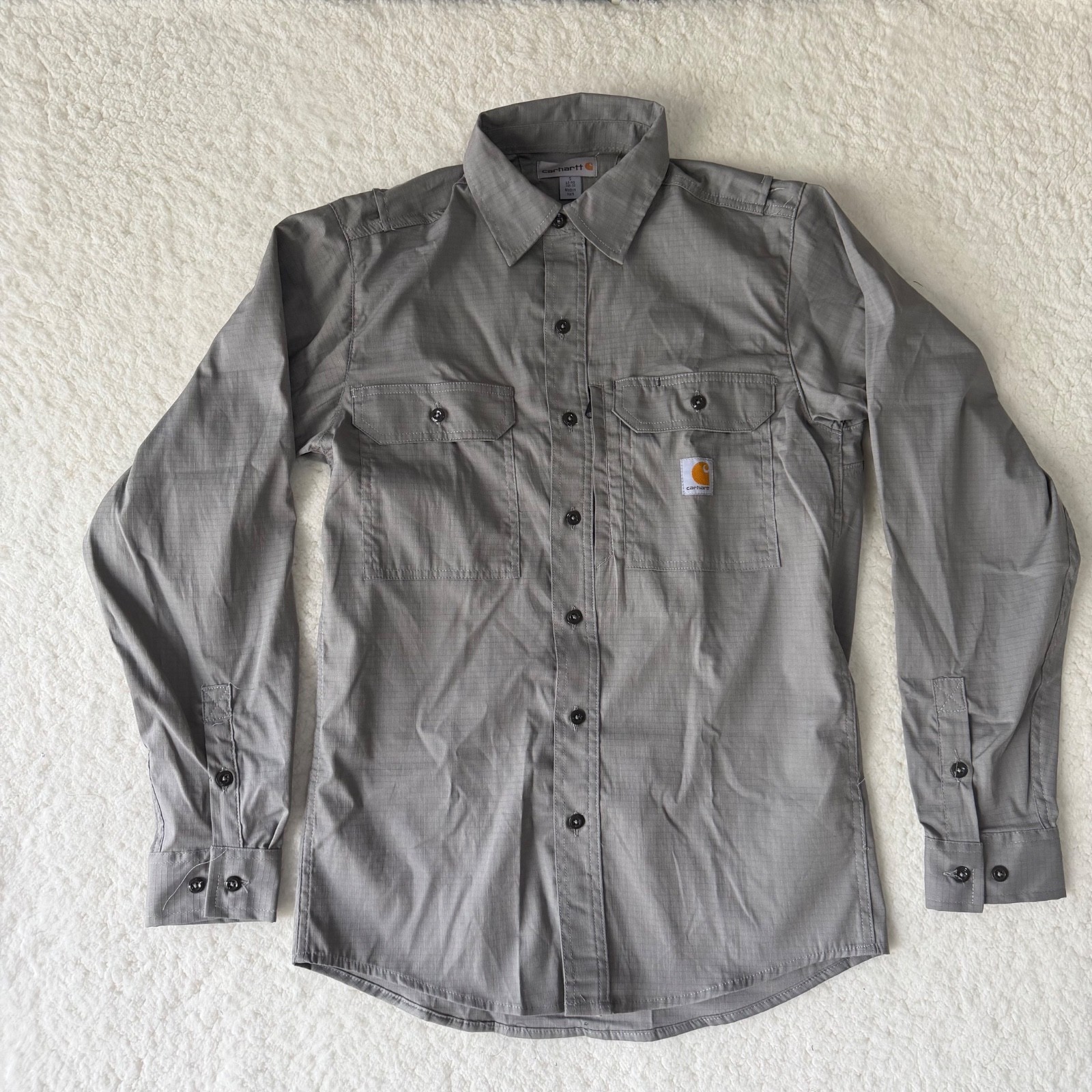 Mens Carhartt Long-Sleeve Button-Down Work Shirt