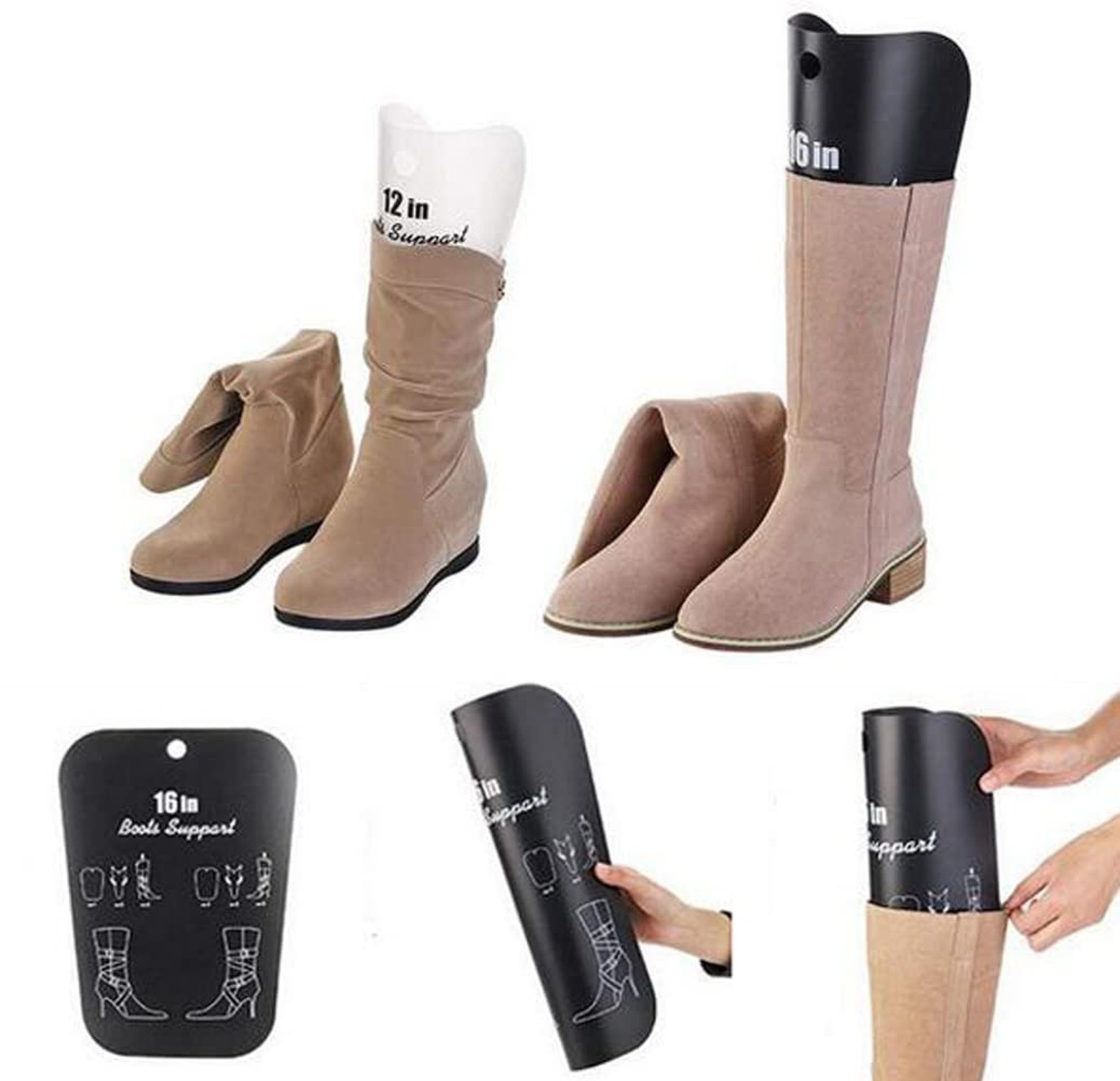 ericotry 2 Pairs 18 Inch Boot Shaper Form Inserts Breathable Boots Tall Suppo…