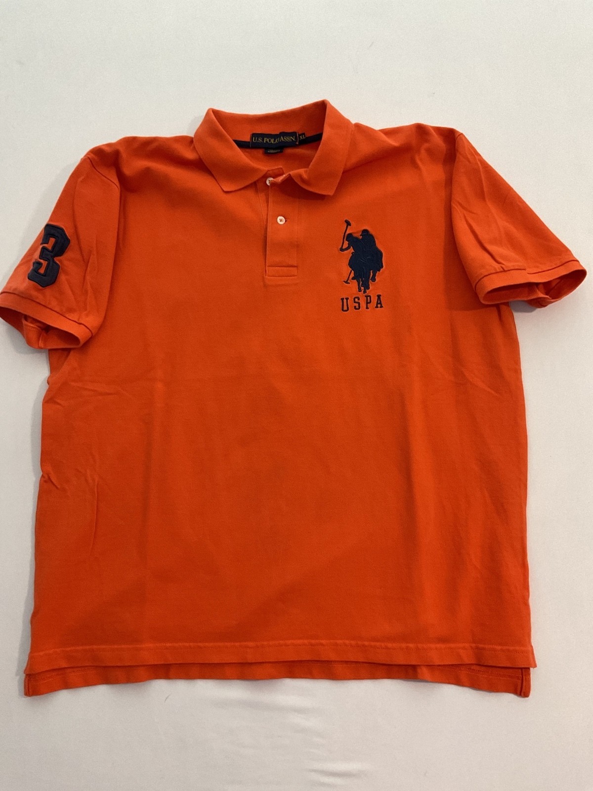 08/11 002 U.S. Polo Assn. Men’s Orange Polo Shirt Size XL