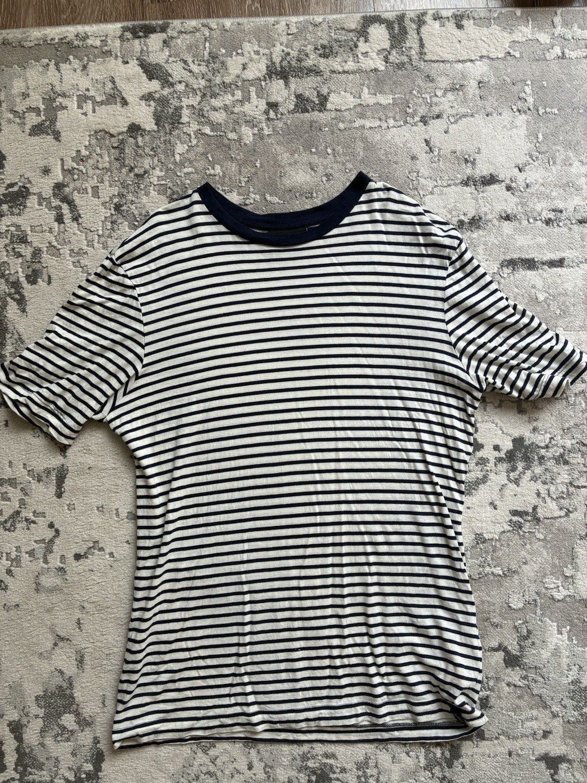 Scotch & Soda T-Shirt Men’s Blue White Striped Organic Cotton Size M