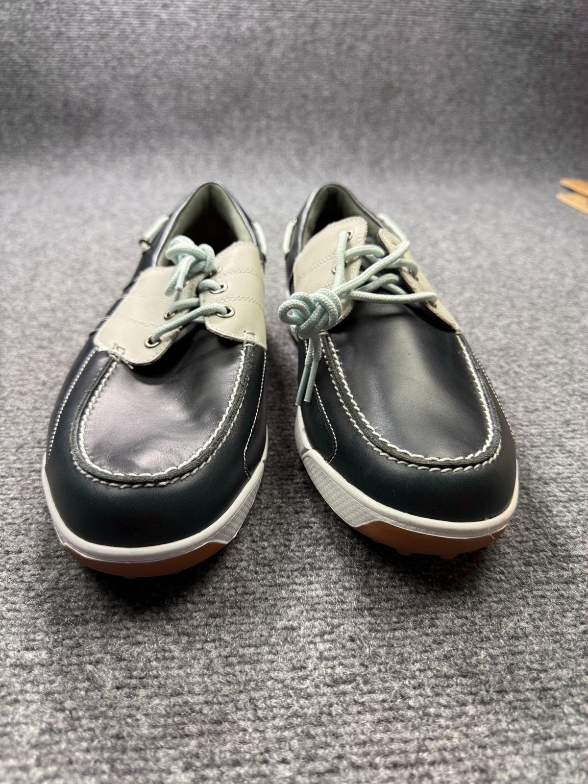 FootJoy Shoes Mens 10 Blue Leather Contour Golf Boat Casual Spikeless