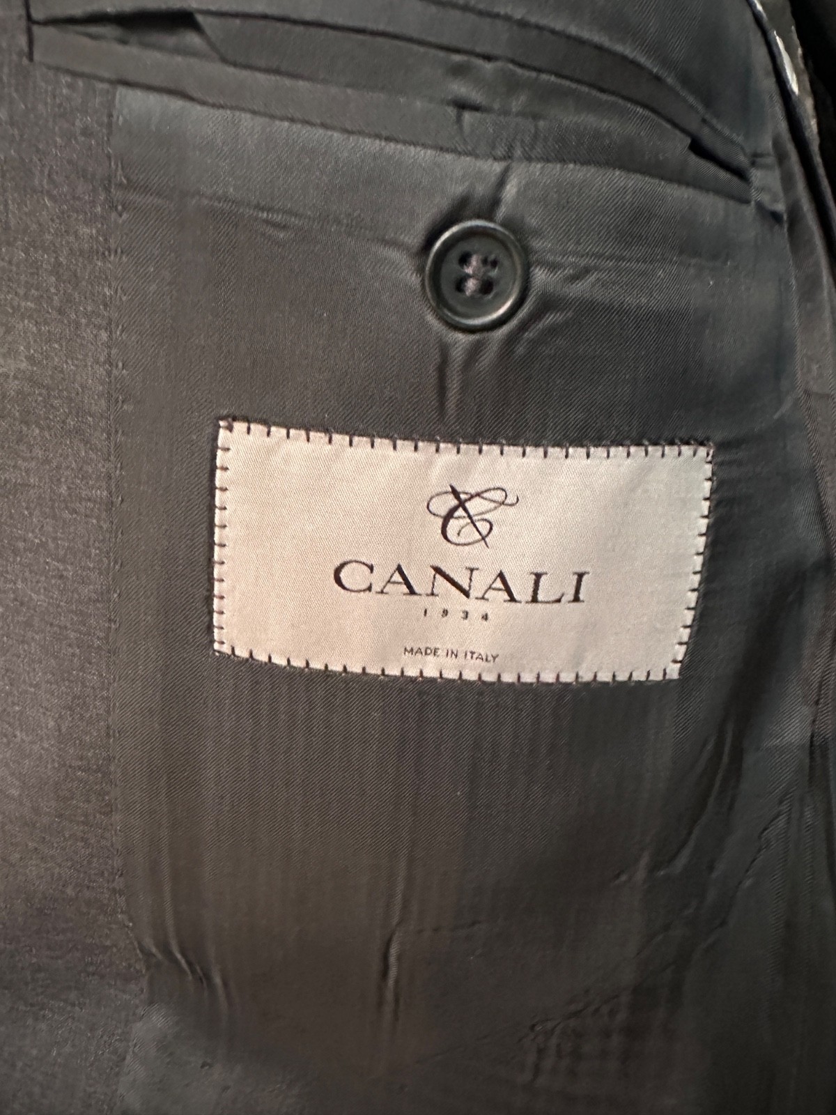Canali 1934 Men’s Wool Blazer 42R Charcoal Gray Sport Coat Made Italy Luxury