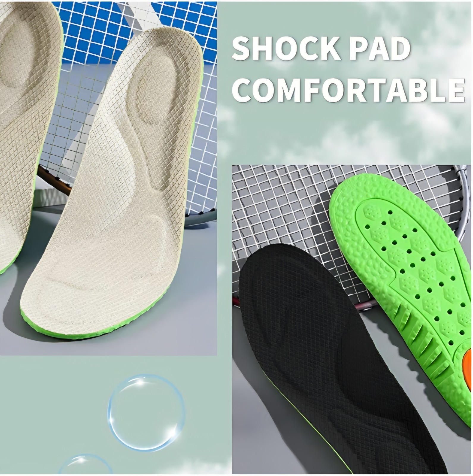 Cloud Sports Insoles Memory Foam Arch Support New Men Women Cushioned SZ 8-11