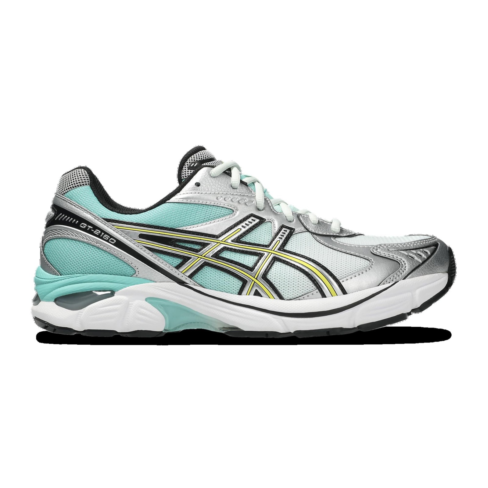 ASICS Mens’ GT 2160 Running Shoes – Silver/Golden Yellow/Pale Mint