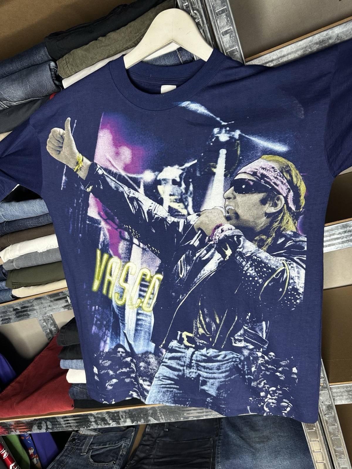 Vasco Rossi In Concerto Tour 1993 Vintage T Shirt Italian Rock Tee