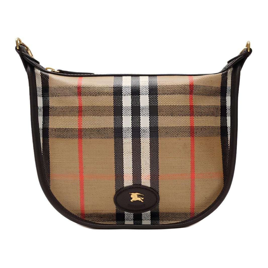 Burberry Mini Highlands Chain Bag Womens Sandy Beige 7.5 x 2.4 x 7.9in