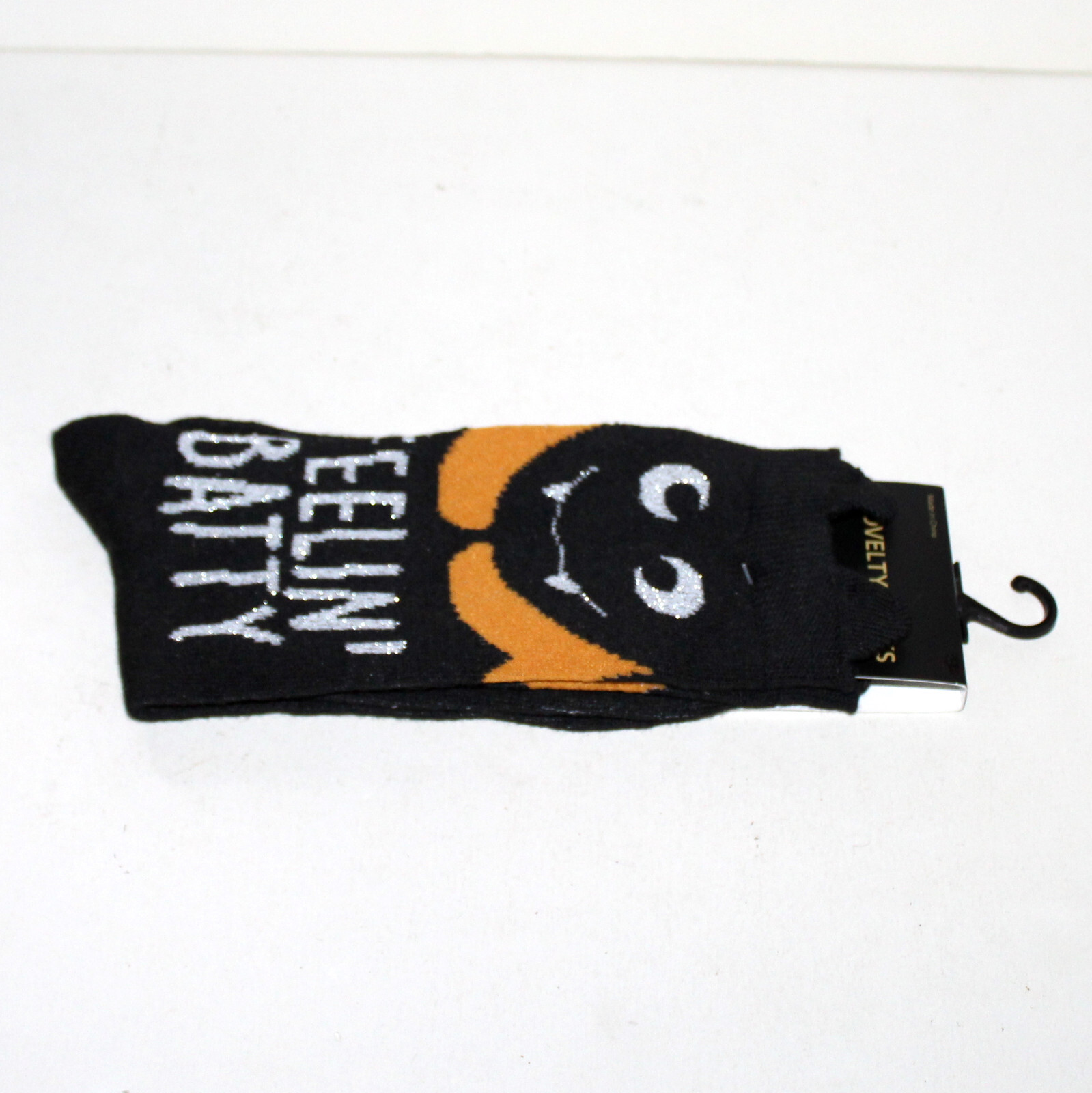 1 pair Socks Feeling Batty Halloween Bat Ears women vampire black fun Jo-Ann