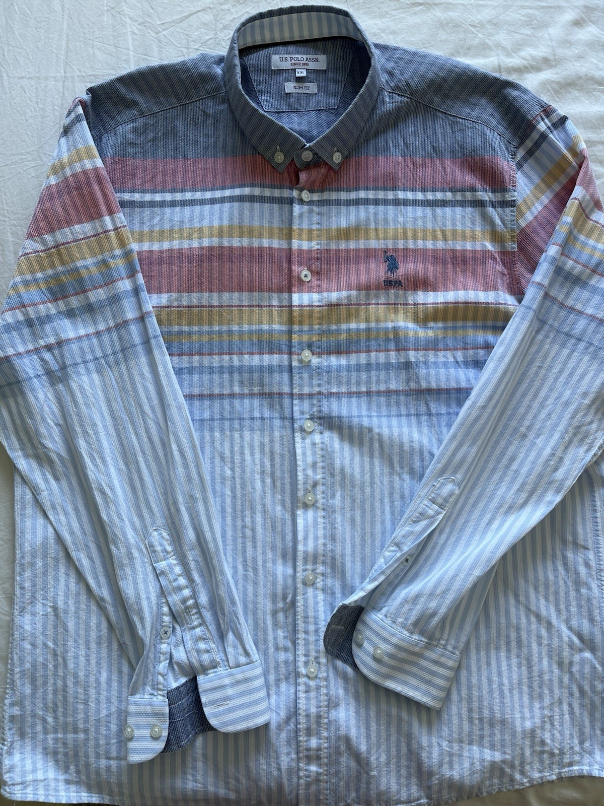 U.S. Polo Assn. Herren Hemd Größe XXL 100% Baumwolle Cotton