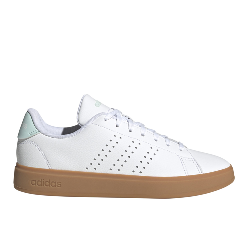 adidas Advantage 2.0 Lace Up Womens White Sneakers Casual Shoes JH6855
