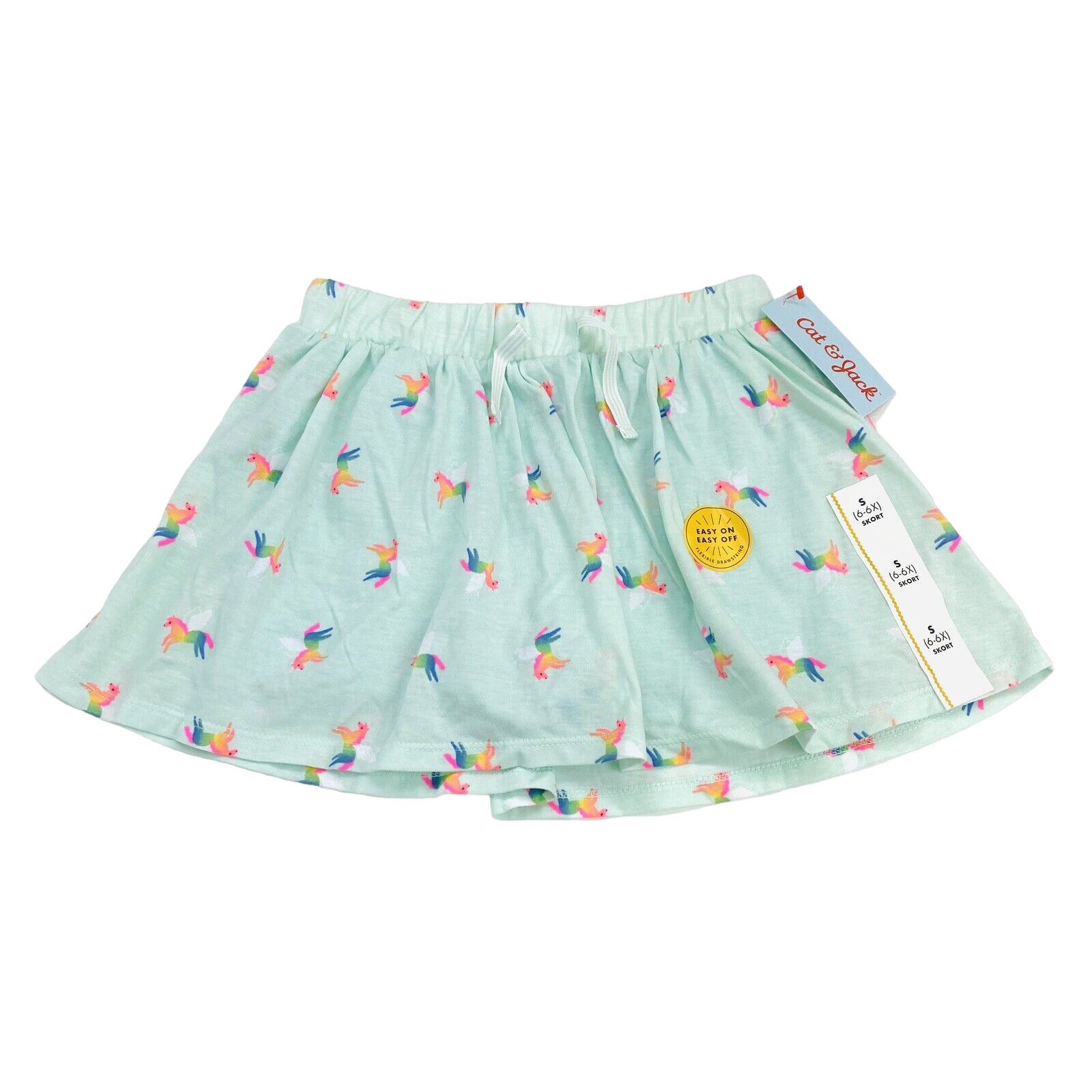 Cat & Jack Girls Size S 6/6X Skort Mint Unicorn