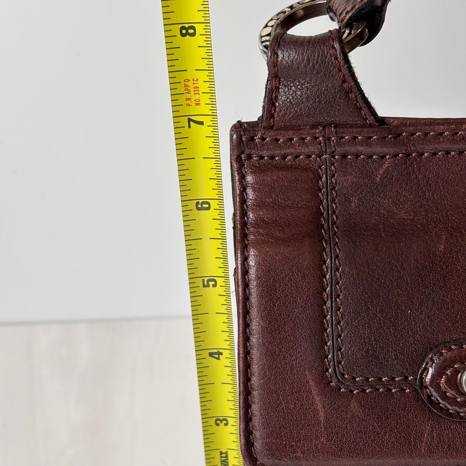 BRIGHTON Contempo City Brown Leather Crossbody Organizer Shoulder Bag Purse