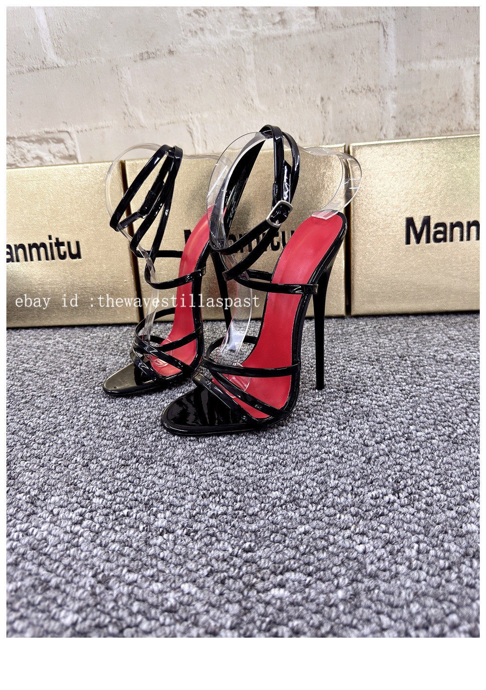 Womens 14-16cm High Heel Cross Thin Heel Strap Summer Roman Sandals Sexy Shoes