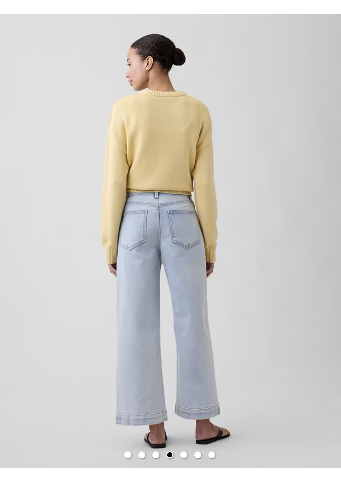 GAP High Rise Drawstring Wide Leg Crop Light Wash Jeans 2/26R NWT