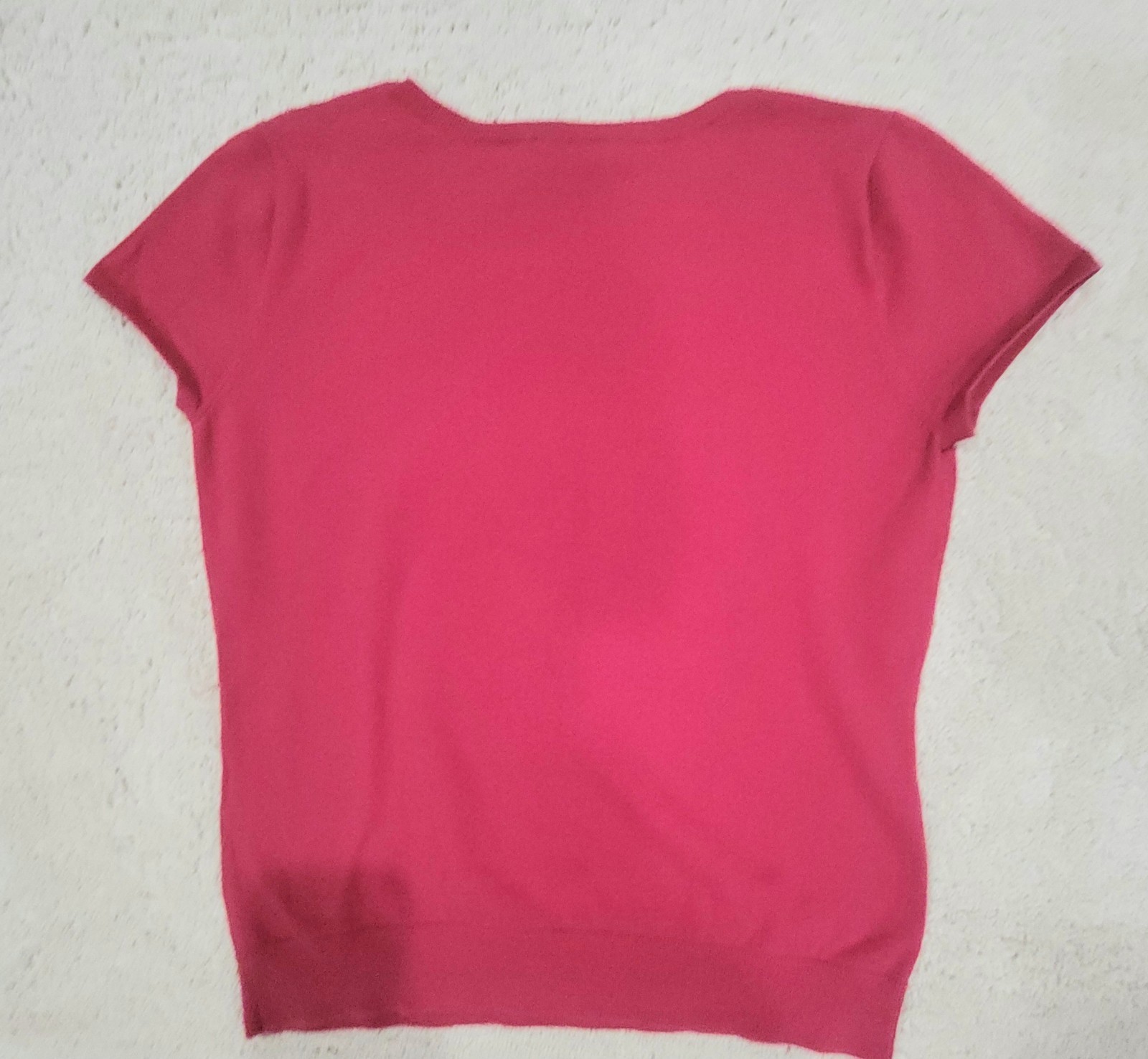 Talbots Red Cap Sleeve Pullover Cotton Blend Sweater Made In Hong Kong SZ M