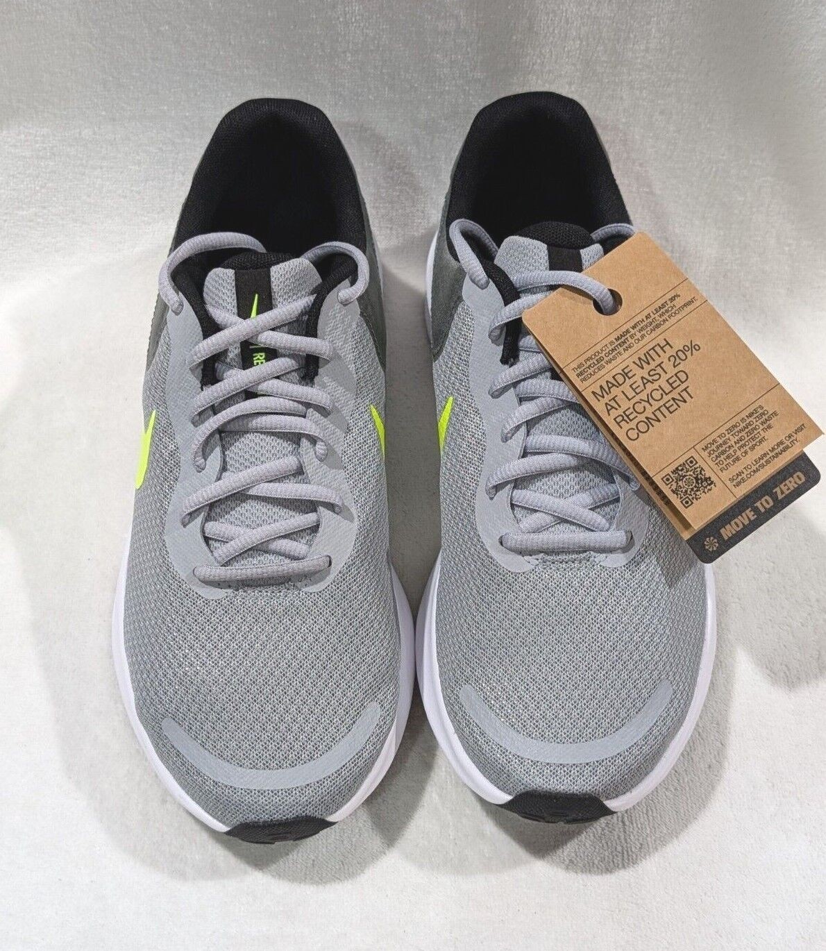 Nike Revolution 7 Wolf Grey/Volt Men’s Running Shoes – Asst Sizes NWB FB2207-002