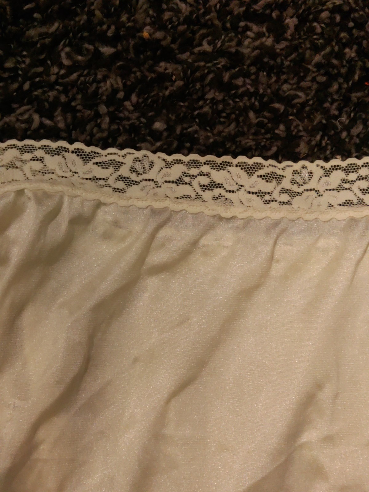 Size 9 Vintage Scanties Brief Panties. 100% Nylon Silky Soft Ivory