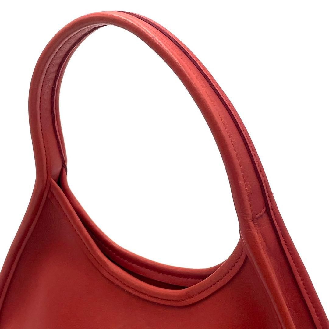 beautiful Coach Ergo Handbag One Shoulder Red Leather 9027