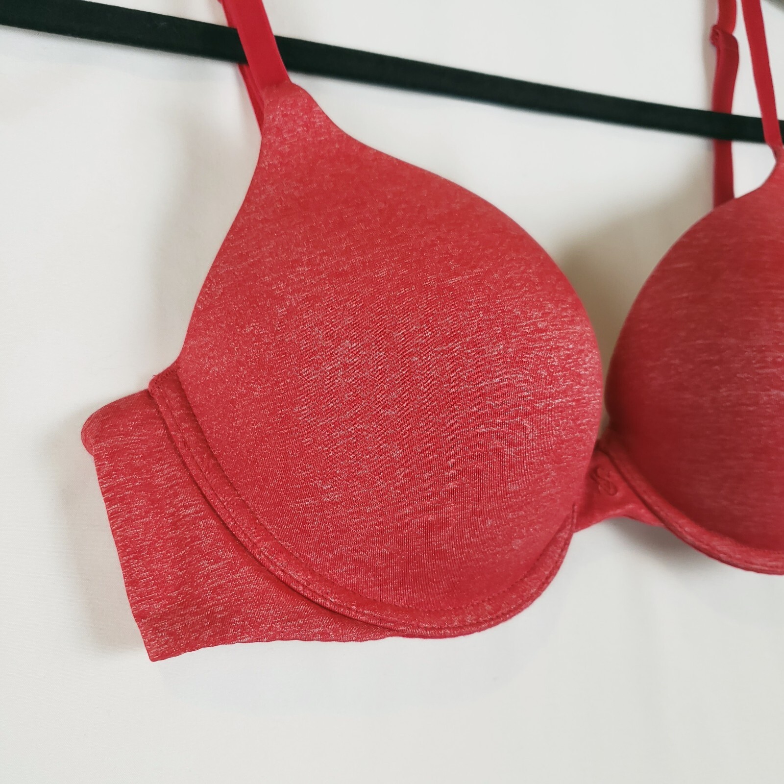 Victoria Secret Bra 34C Padded Perfect Coverage Underwire Multiway Straps Red
