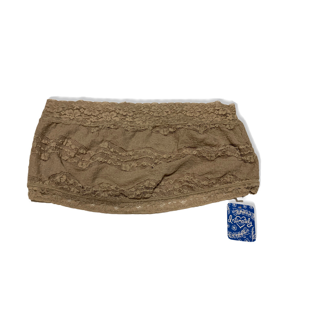 FREE PEOPLE Boho Large Bralette Lace Bandeau NEW Taupe NWT Sexy Stretch Comfy