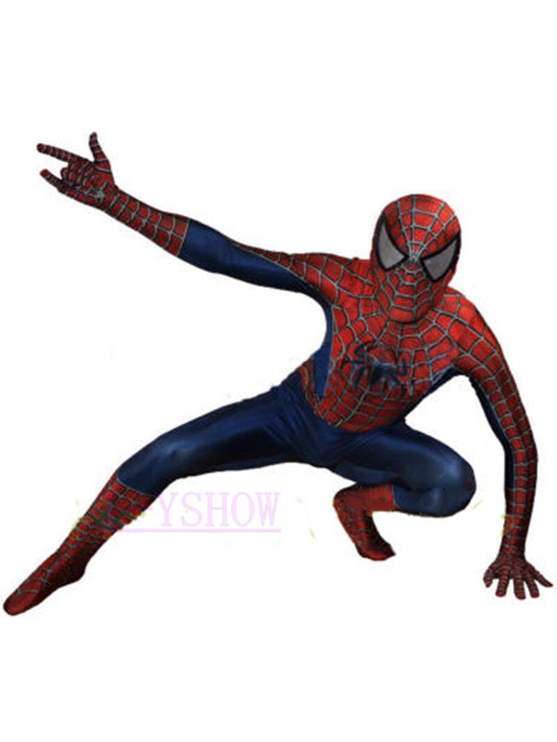 Classic Raimi Spiderman Cosplay Costumes Spider-man 3D Zentai Suit Halloween US