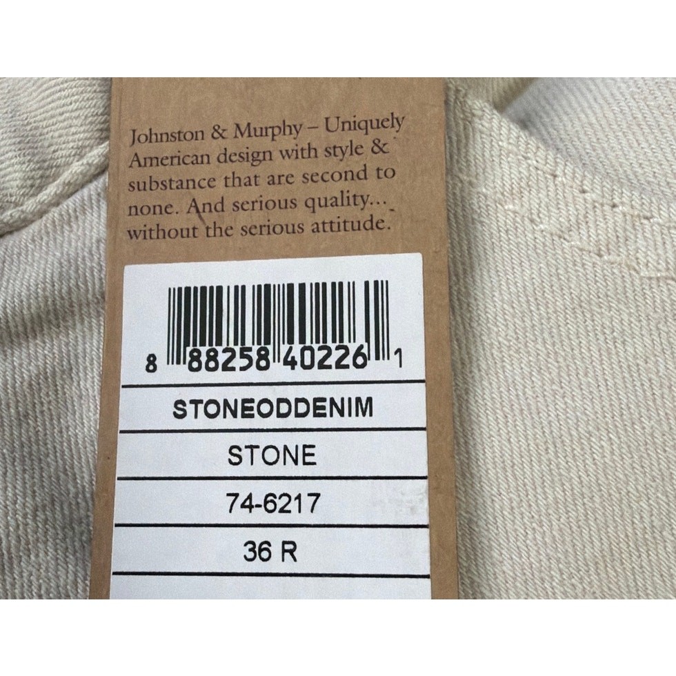 Johnston & Murphy Men’s Denim Jeans ‘Stone Overdye’ Size W36 L32″ Regular New