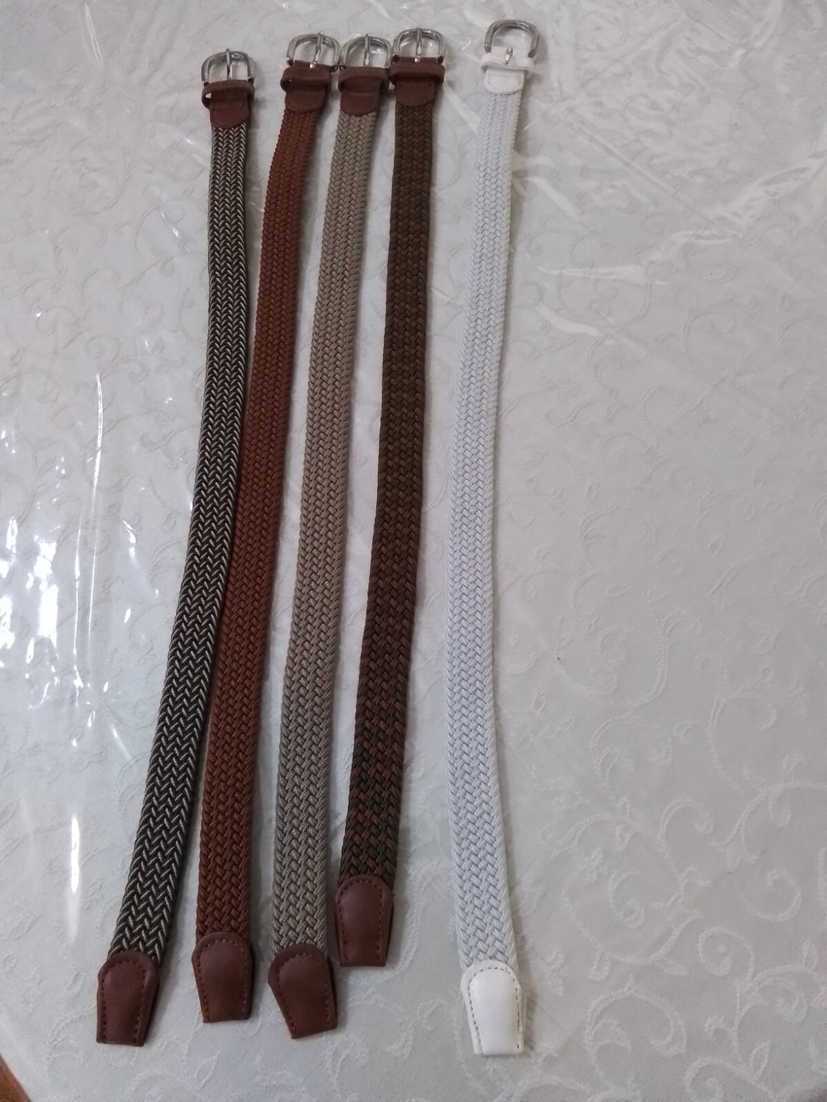 Lot 15 Assorted Children’s Canvas Elastic Fabric Woven Stretch Braided Belts