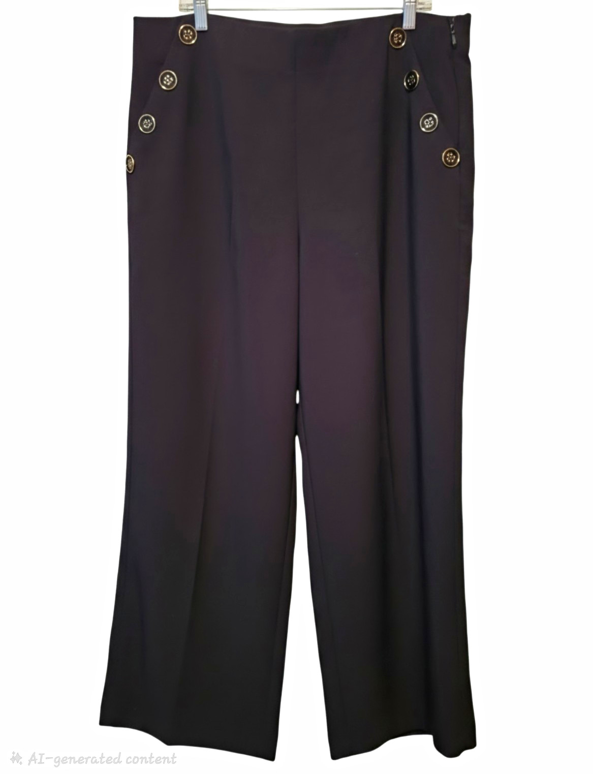 Torrid High-Waisted Sailor Button Wide Leg Pants Size 18