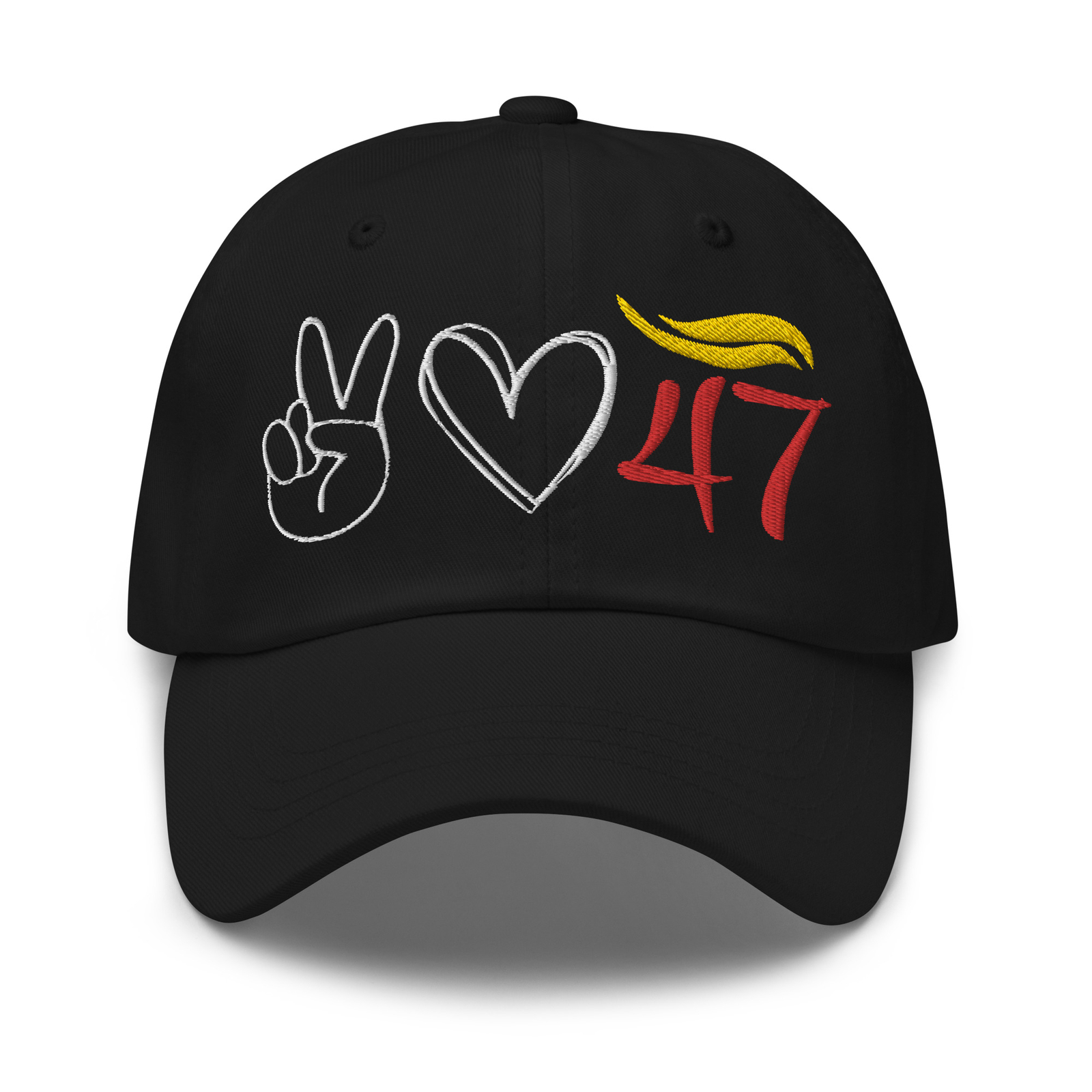 Peace Love Trump 47 Election 2024 Baseball Cap Dad Hat for Men Women
