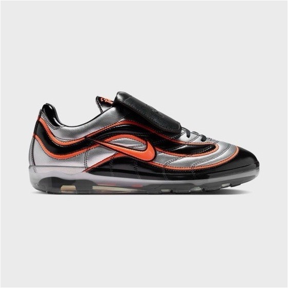 Nike x Patta Cryoshot Mercurial Vapor R9 Leather Low Top Sneaker Metallic Silver