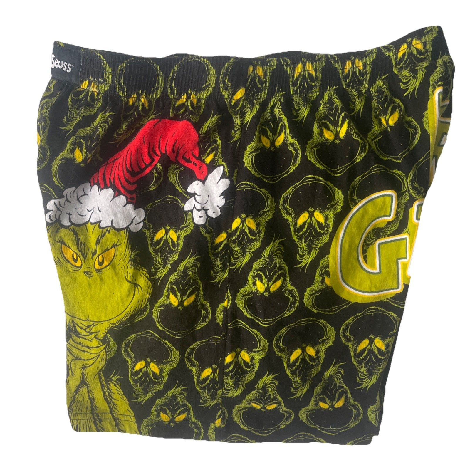 AUTHENTIC DR. SEUSS “GRINCH” 100% COTTON-BUTTON FLY BOXER SHORTS-SIZE XL (40-42)