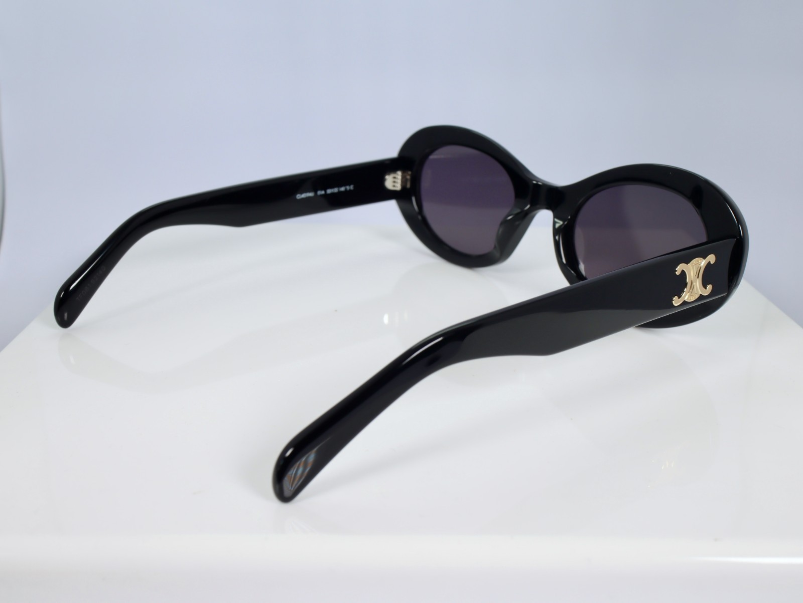 Celine CL40194U 01A 52mm Round Black Sunglasses with Grey Lens