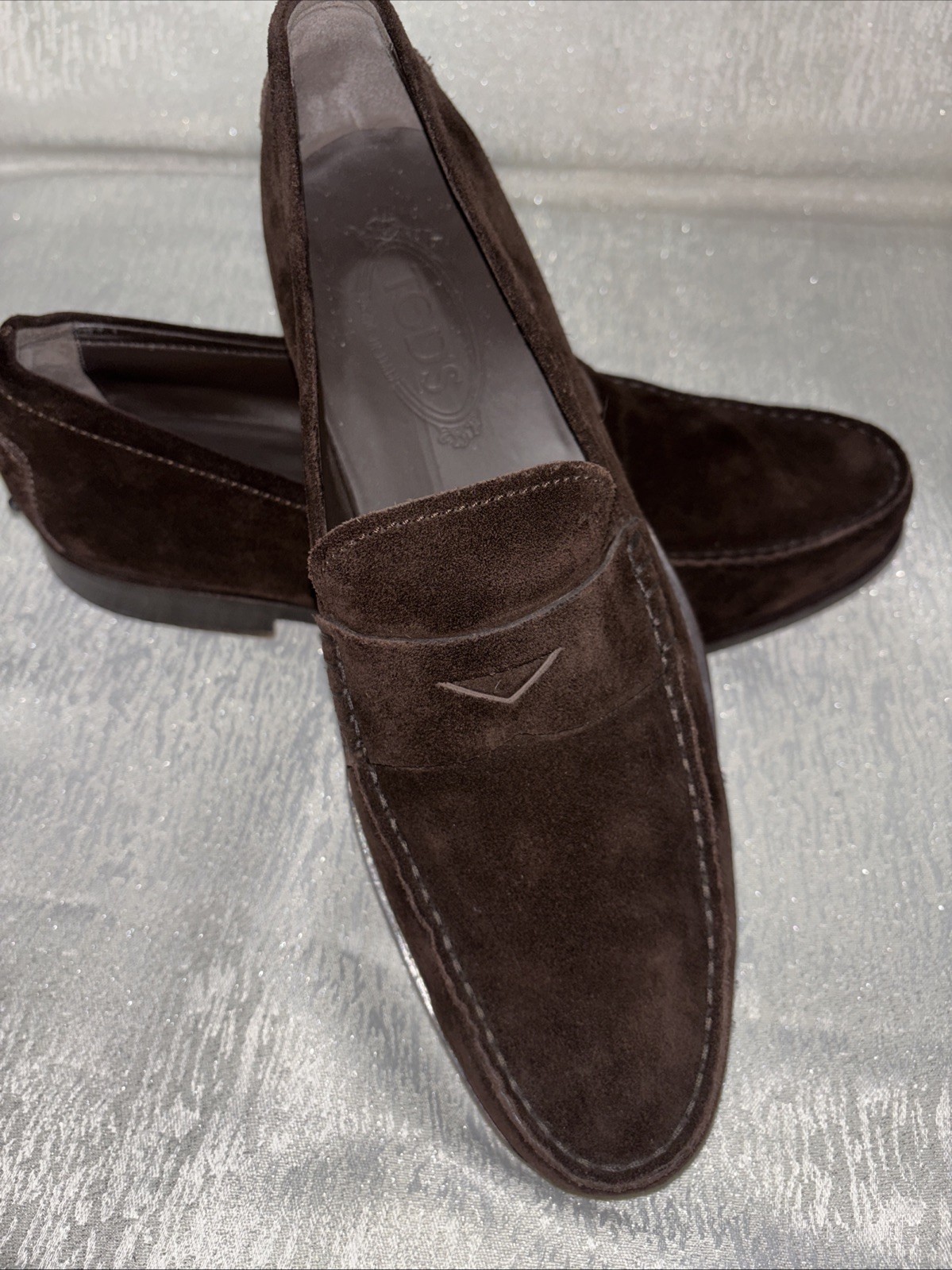 Tod’s Men’s Calf Skin Loafers, Brown Size Sz 9