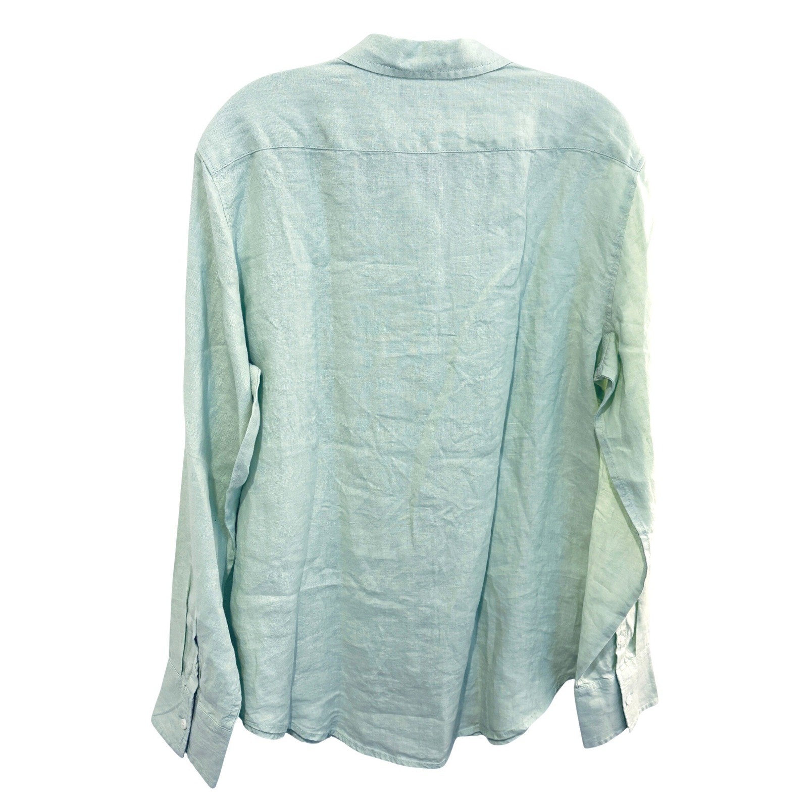 New J.Crew Button Down Shirt Womens 8 Pale Mint Green Baird McNutt Irish Linen