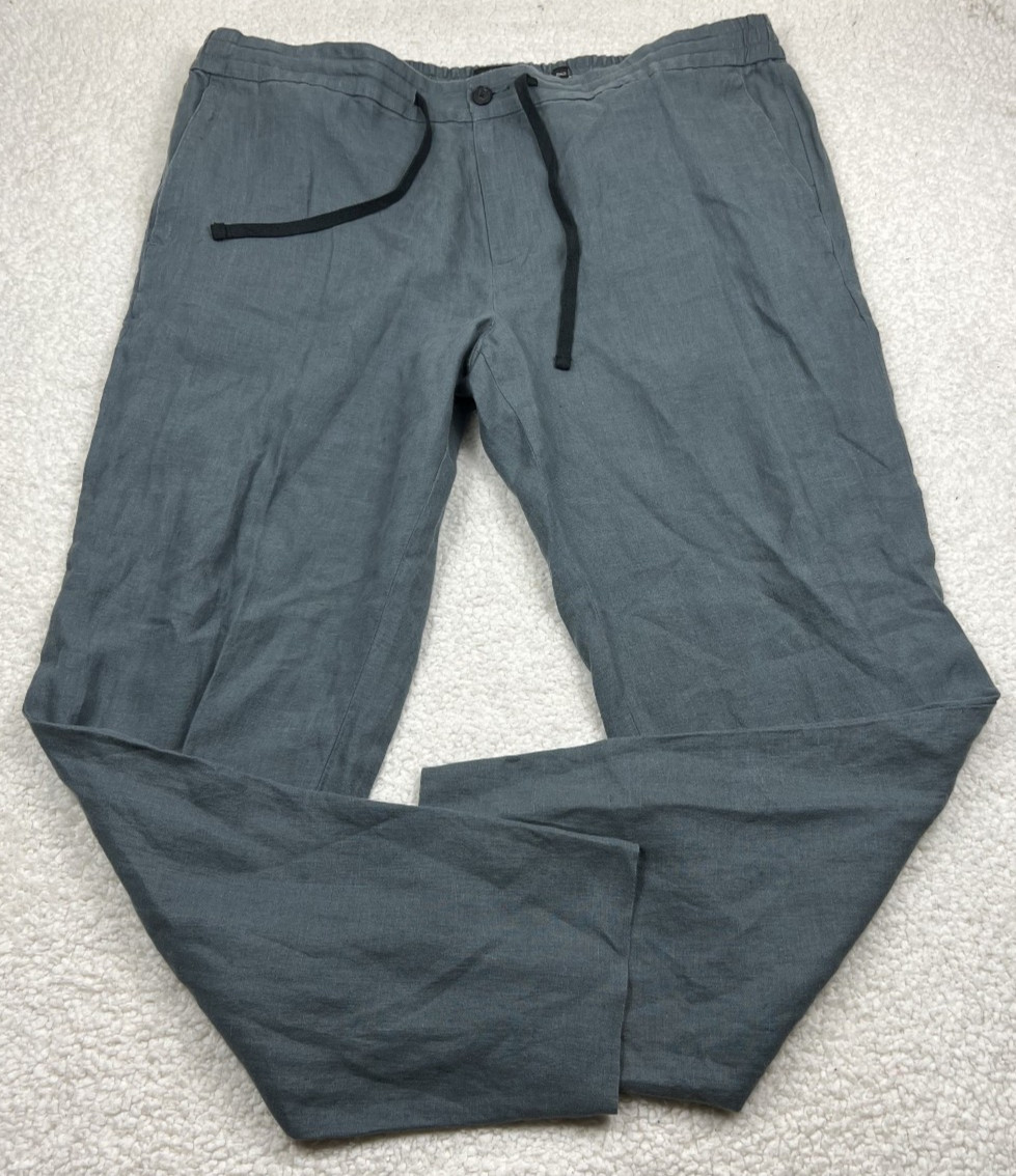 Vince Drawstring Stretch Pants Mens 2XL Gray Classic Fit Owen Casual