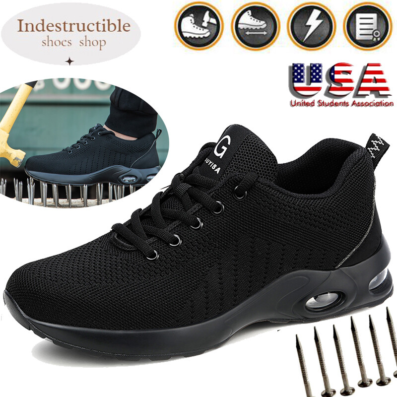 Mens mesh Sneakers Safety Shoes Work Anti shock Botas De Trabajo Para Hombre