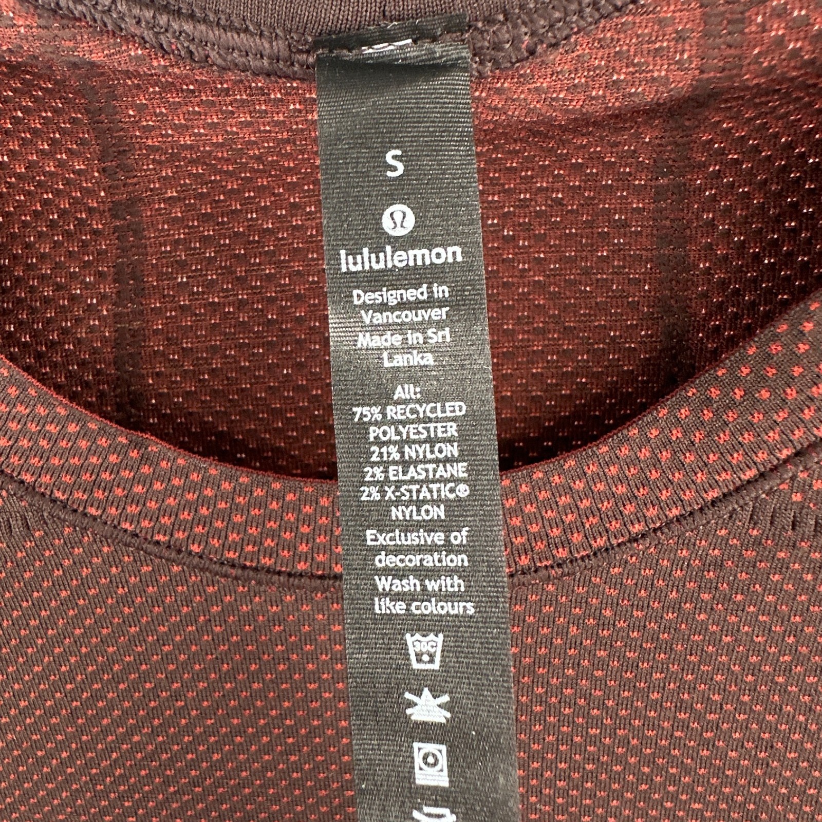 Lululemon Shirt Mens Small S Red Gym Metal Vent Tech 2.0 Short Sleeve Shirt