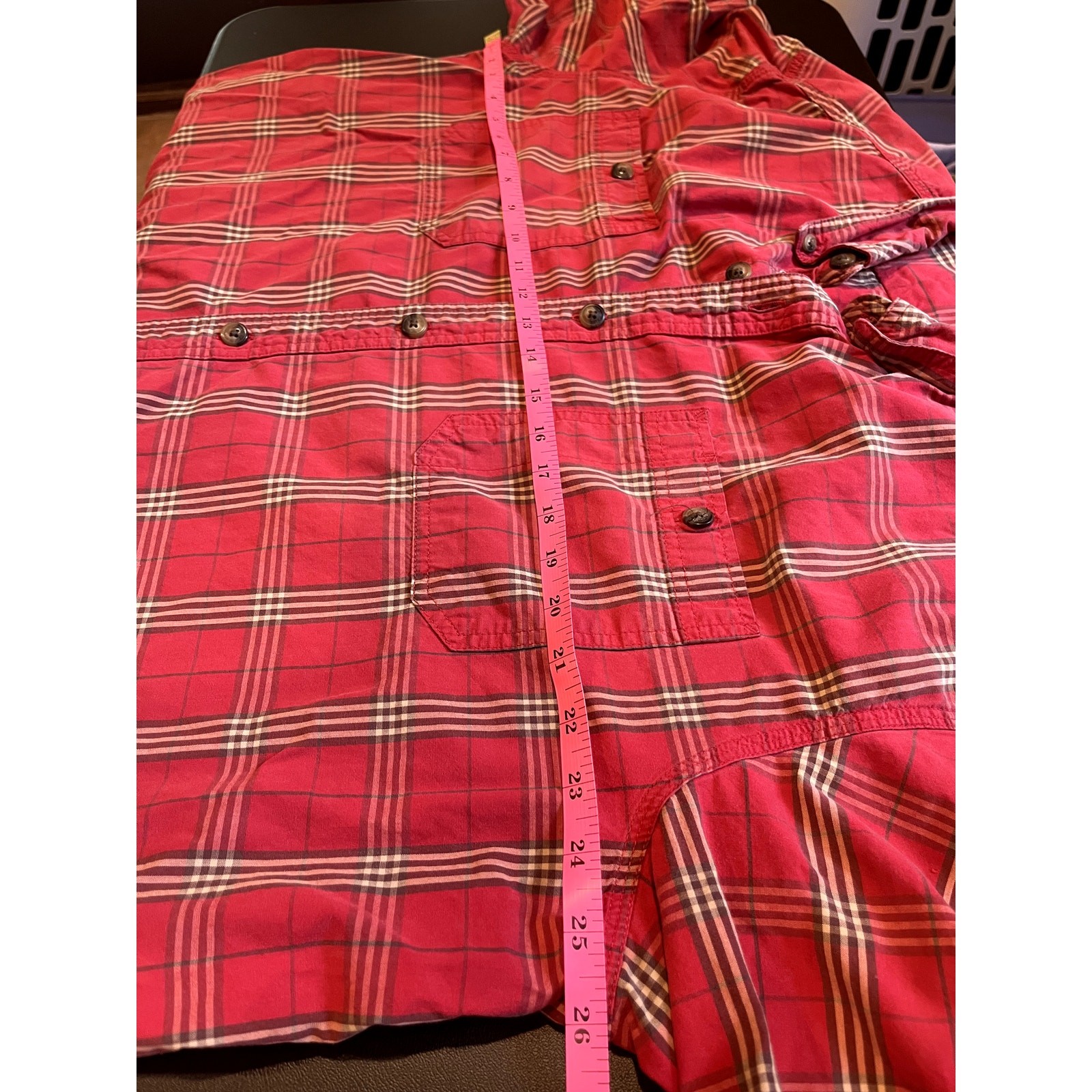 Vintage Schmidt Red Plaid Flannel ShirtXL Cotton Button Up Workwear Outdoor