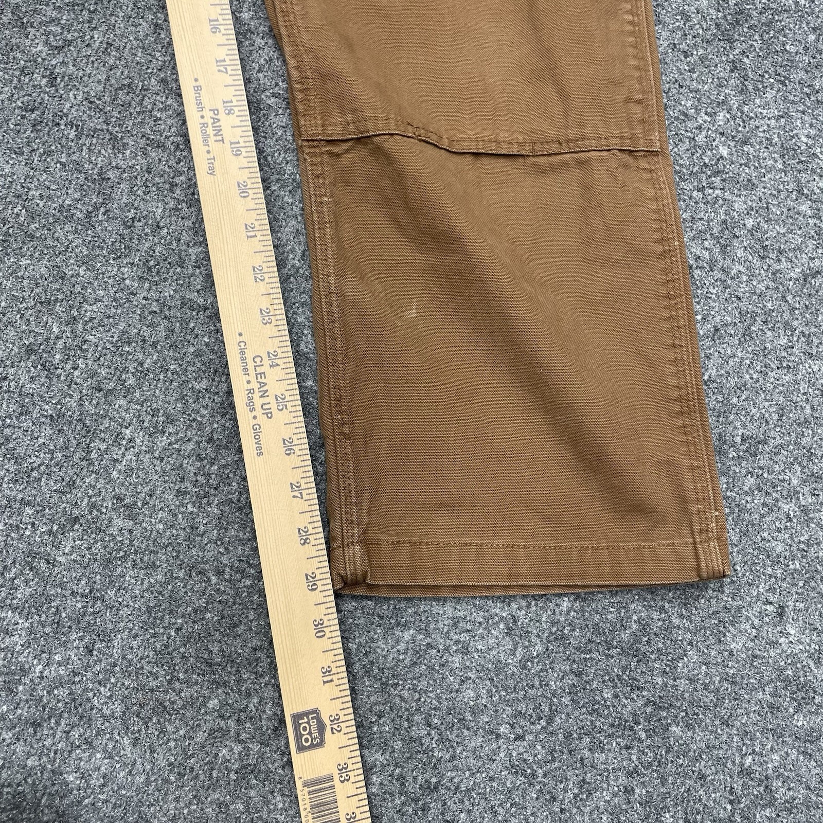 Key Carpenter Work Pants Men 42×30 Brown Duck Canvas Double Knee