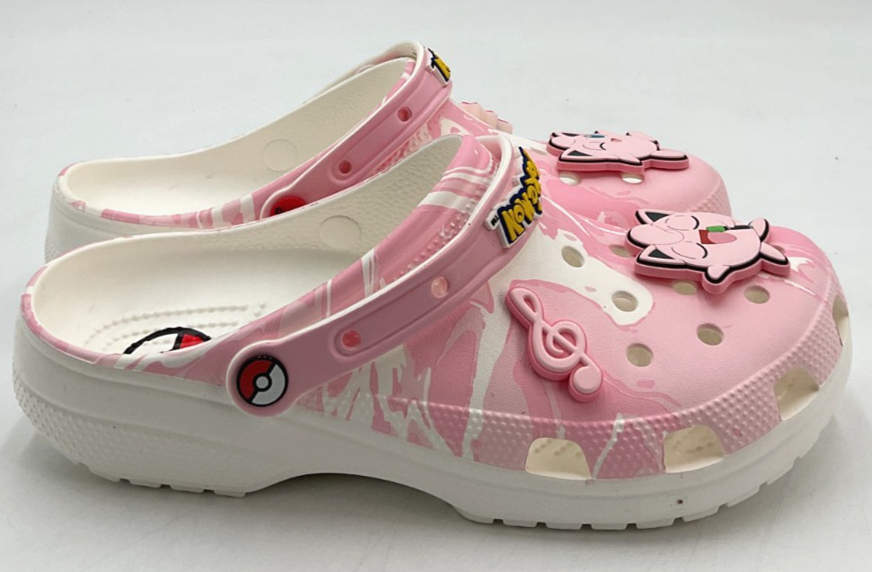 Pokémon x Crocs Jigglypuff Classic Men’s 9 / Women’s 11 Pink/White Clogs NIB