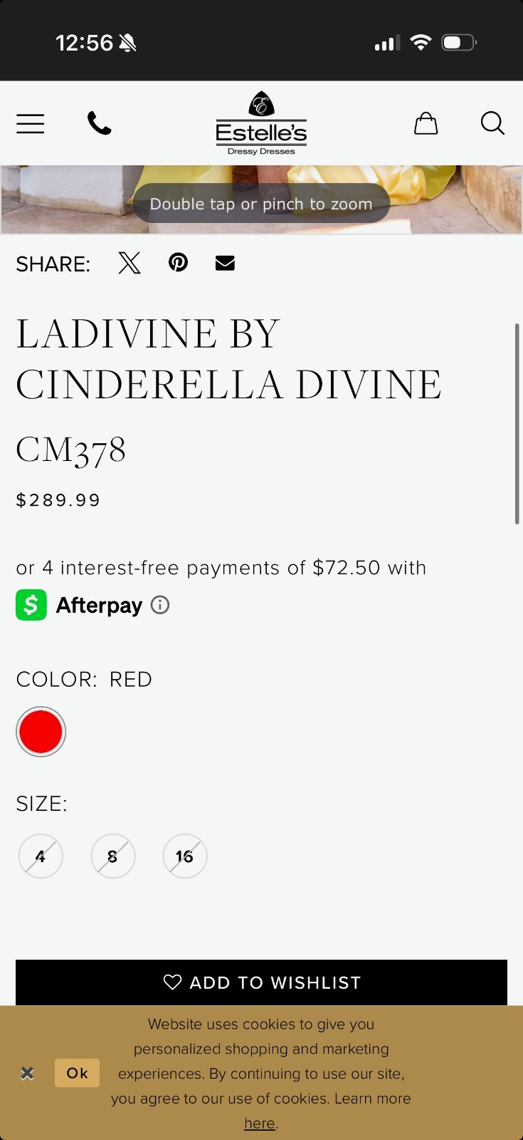 Ladivine by Cinderella Divine CM378 Red Beaded Fit & Flare Dress Slit 8