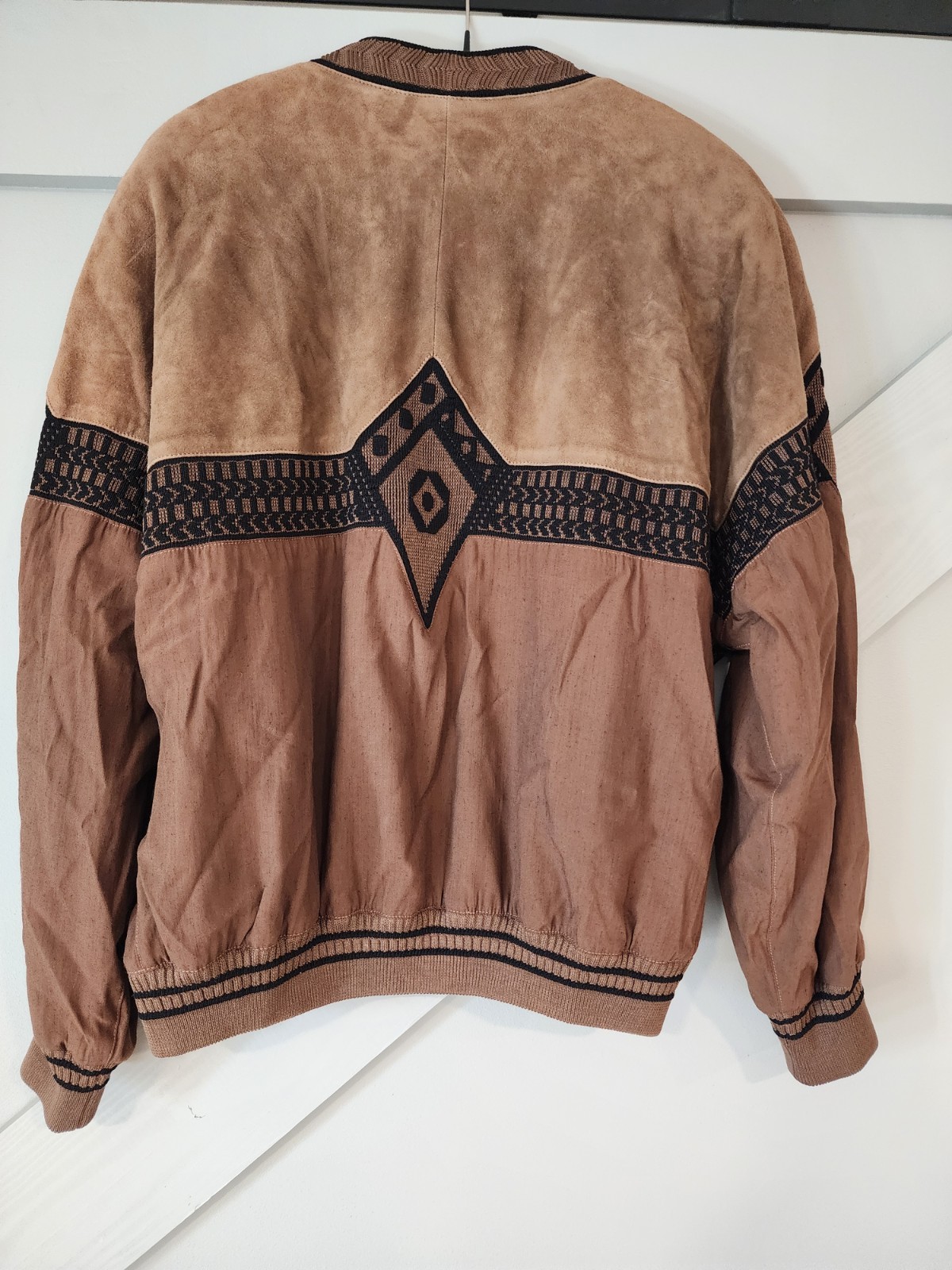 TORRAS VTG 80’s Suede Leather Bomber Style Cardigan Jacket Made in Spain Size40