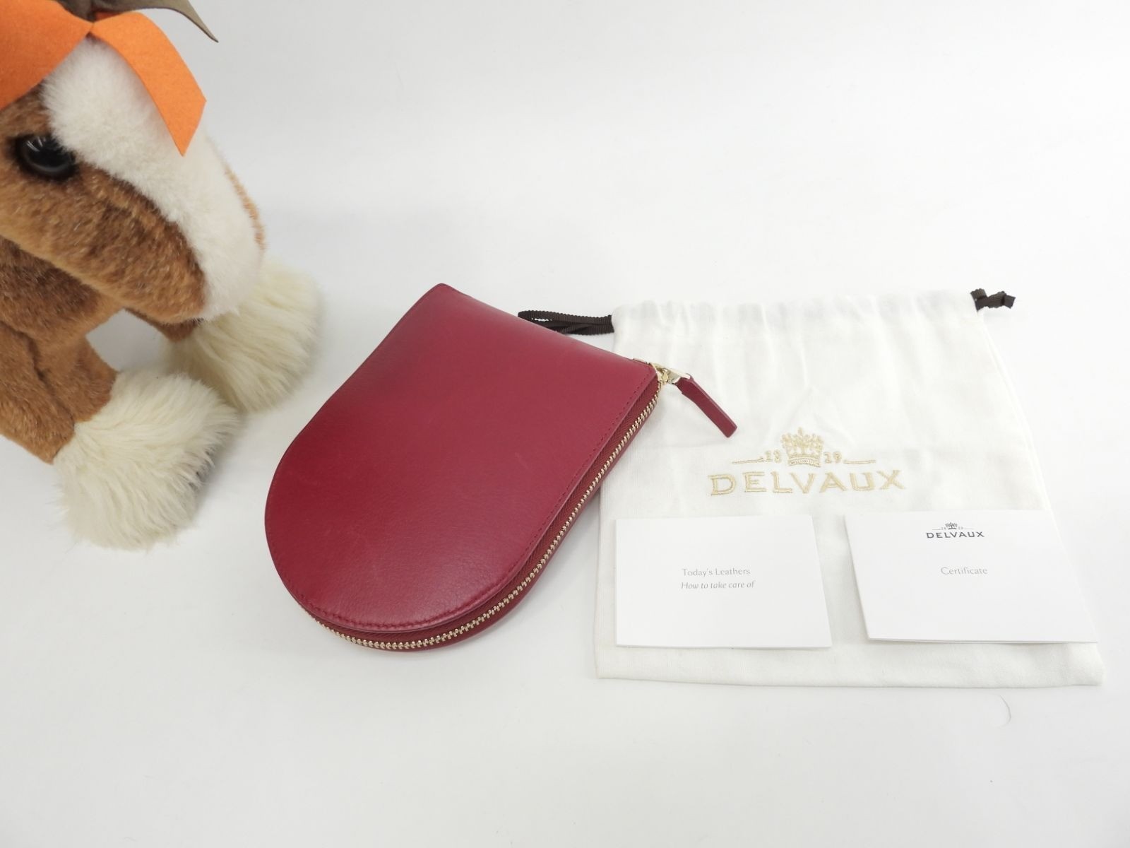 Delvaux Eco Bag Kangaroo Bordeaux Folding Handbag 15.7*15.7*4.7 inch