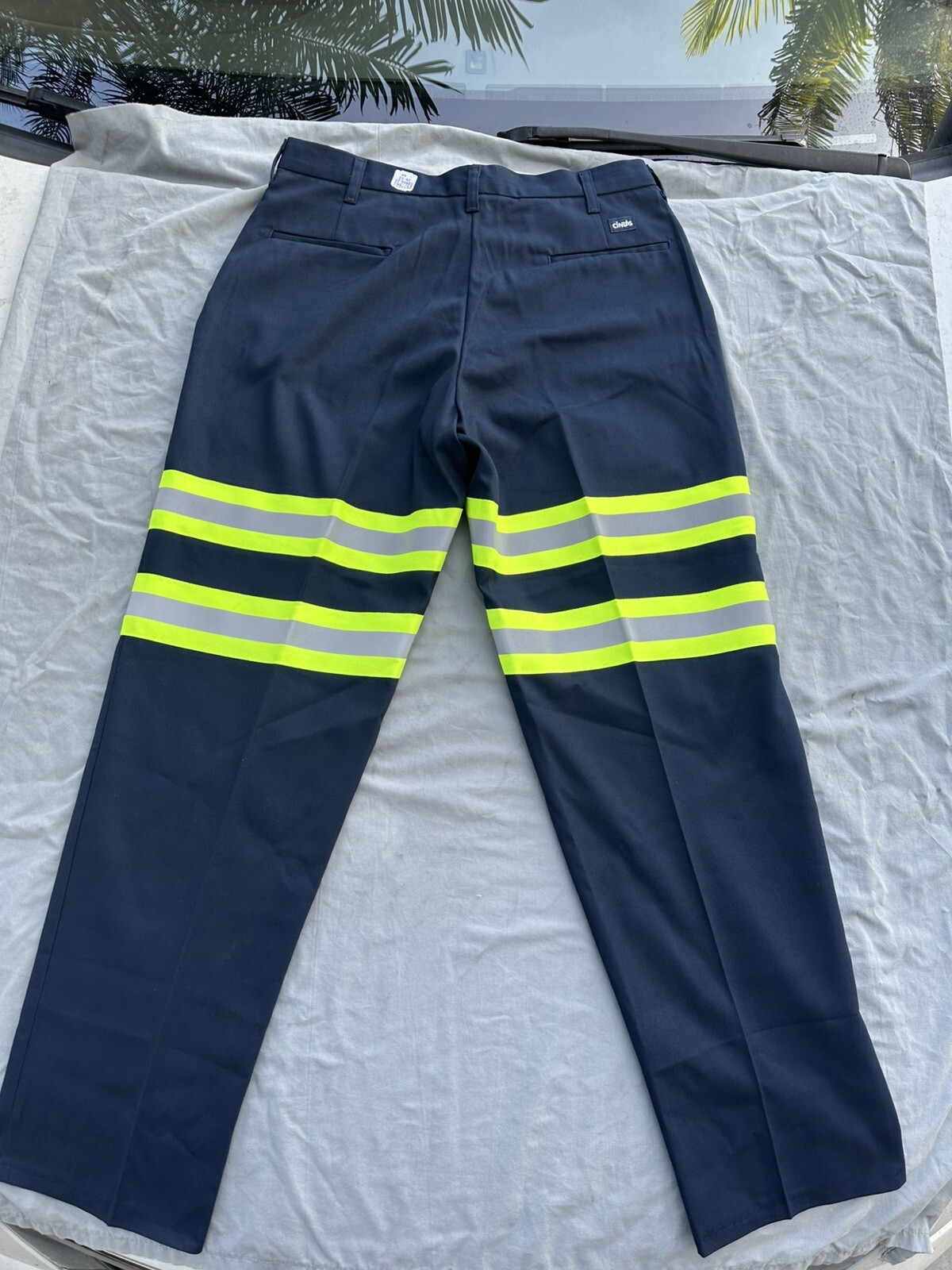 2 Cintas comfort flex High Visibility Safety Work pants 36×32 Navy Blue 59945-20