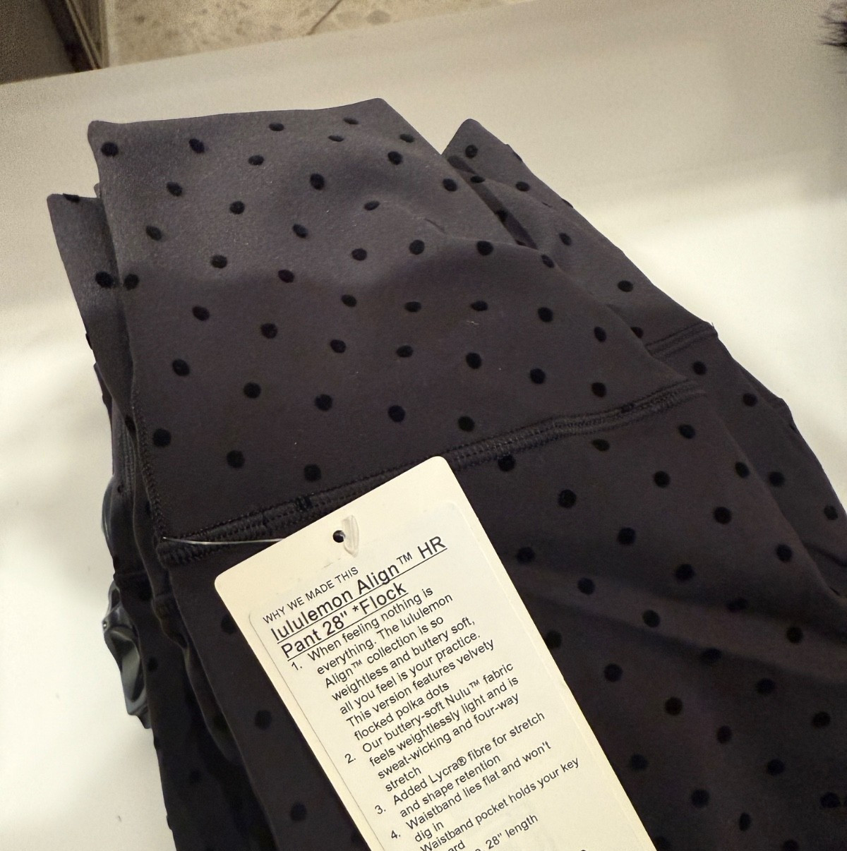 SHIPS TODAY~LULULEMON ALIGN HR PANT 28″~0~2~4~6~8~10~12~POLKA DOT FLOCKED~NWT
