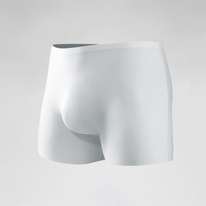Men’s Icy Mesh Seamless Long Leg Boxer Briefs, Lightweight Ultra Thin Underwear